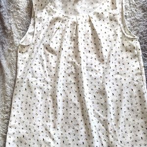 Loft sleeveless white top xs